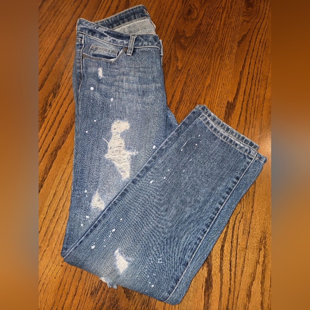 Decree Blue Distressed Women Jeans Size 7